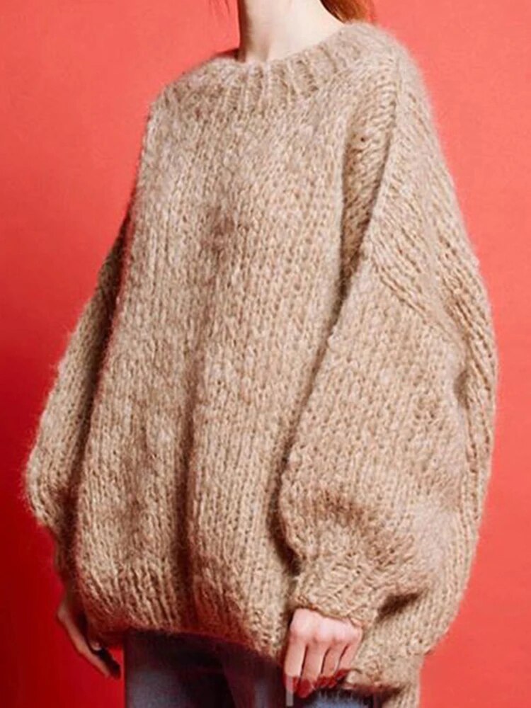 Ashoreshop-Mohair_Sweaters_For_Women_Round_Neck_Lantern_Sleeve_Loose_Sweater_Dress97