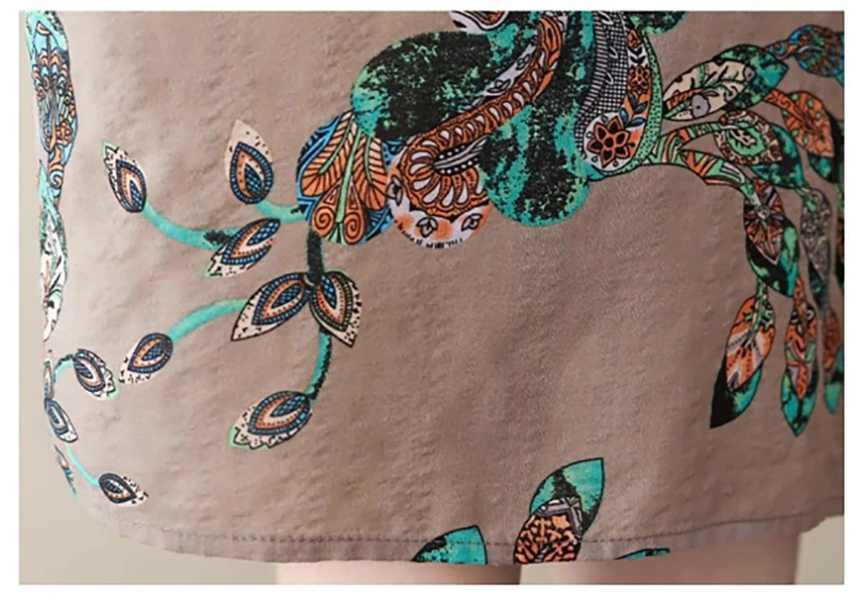 Ashoreshop-New-Women-Dresses-3d-Anchor-Printed-Short-Sleeve-Elegant-Loose-A-Line-Skirt-Summer