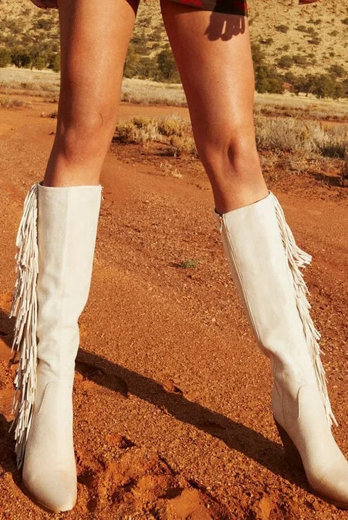 Ashoreshop-cowgirl-white-tassle-boots-Cowboy-Boots-For-Women-Western-Cowgirl-Side-Zip-White-Knee-High-Shoes-1