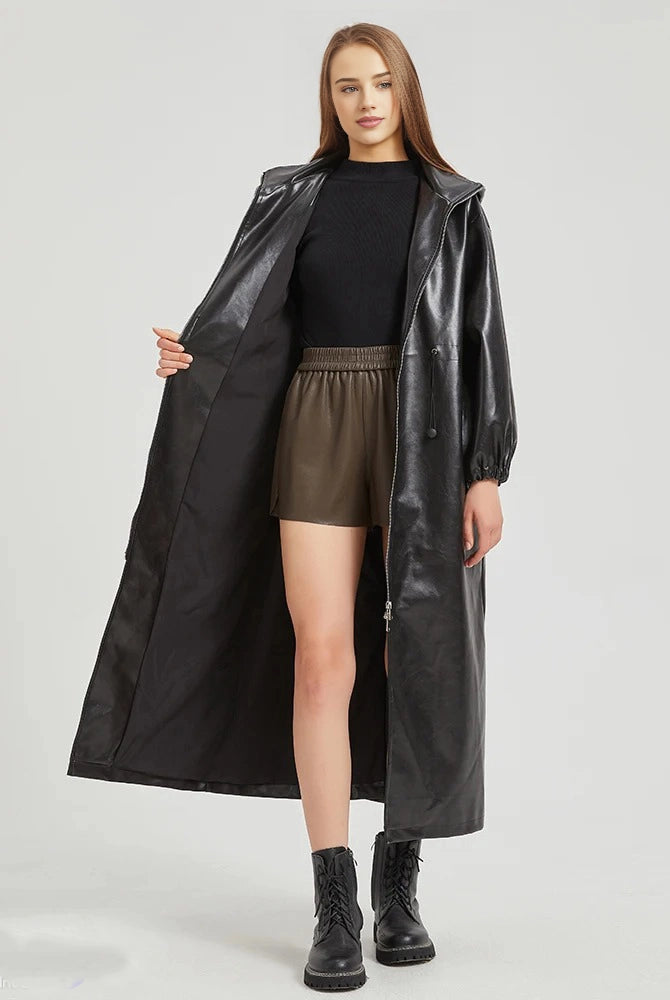 Ashoreshop-womens-PU-Leather-Trench-Coat-Rin-Coat