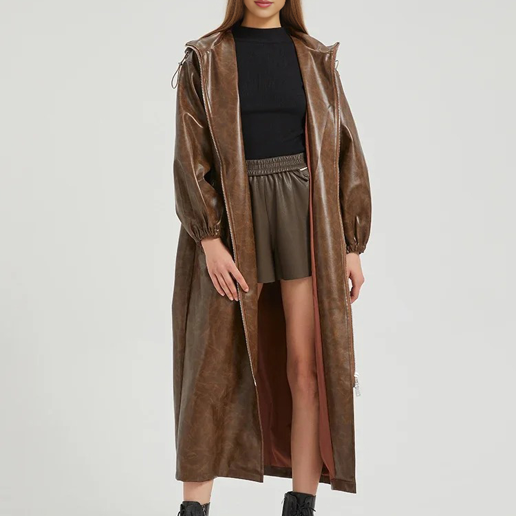Ashoreshop-womens-PU-Leather-Trench-Coat-Rin-Coats