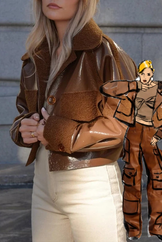 Ashoreshop-womens-leather-jackets-Shiny-short-leather-coats-0