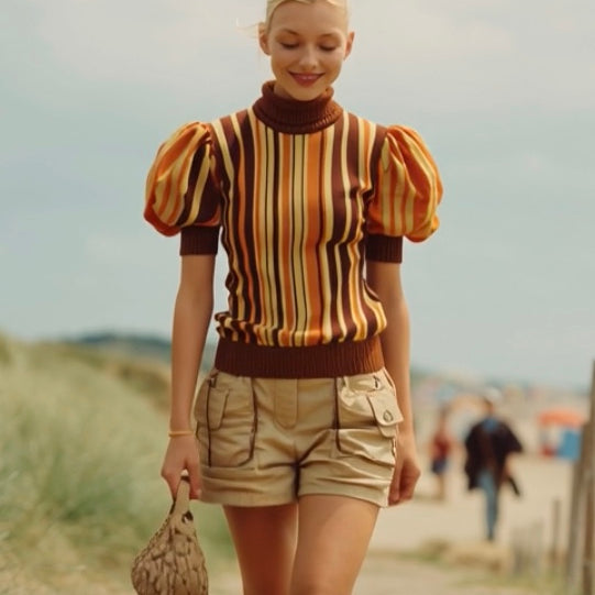 Ashore Design Short Sleeve Knitted Shirt