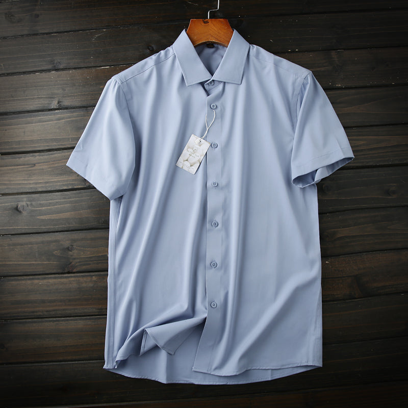 100% Real Silk Cool Shirts Ashore Mens Summer Short Sleeve Button Front Shirts