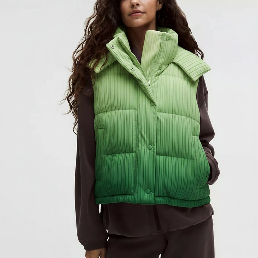 ASHORE® Festival Style Pleated Ombré 90% Down Vest