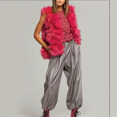 Fuchsia_Mohair_Fur_Vest_ASHORE_Design