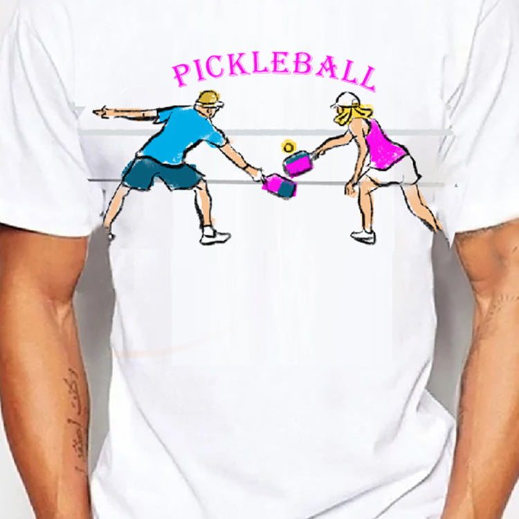 Camisetas de Pickleball para parejas, talla europea, camiseta de secado rápido, para hombre y mujer, diseño original estampado, regalo, camiseta
