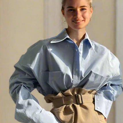 Two Piece Outfits 2025 modern city runner outfit Tow Piece Sets Shirt and Skirt