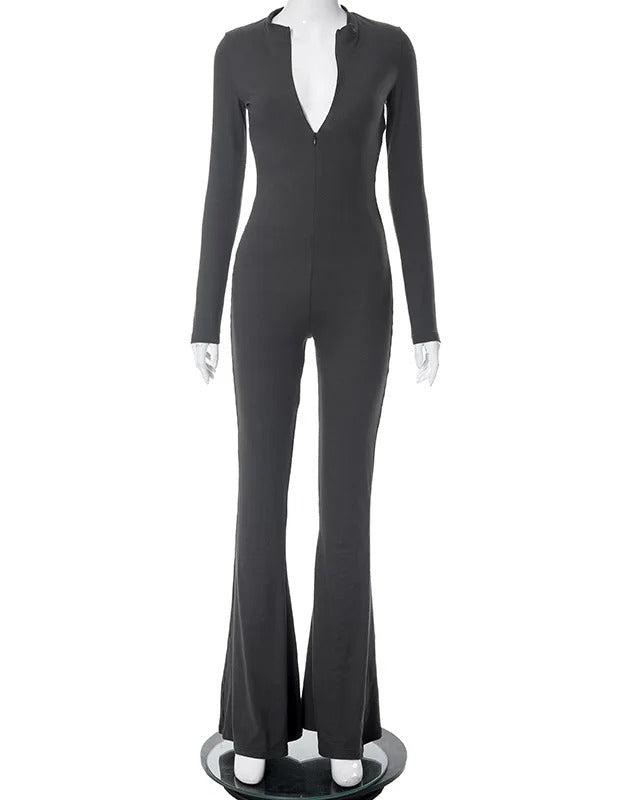 Modern_Women_Two-Piece_Set_Flare_Pant_Jumpsuit_with_Short_Bubble_Vest_Aviator_Jackets-grey-30485