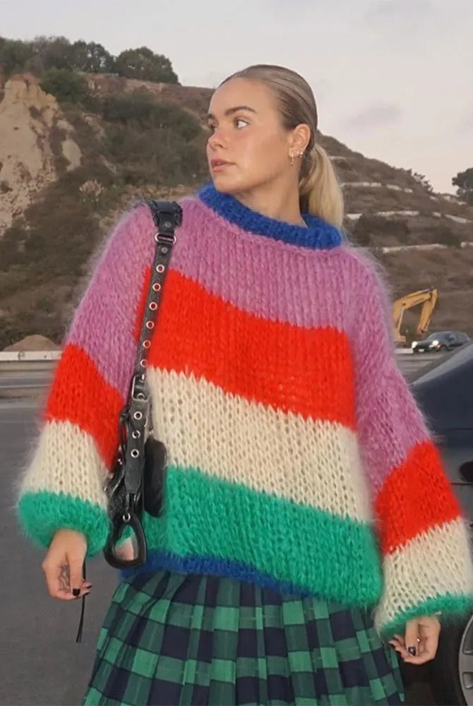Mohair_Sweaters_for_Women_Knit_Oversized_Striped_Hollow_Out_Sweater