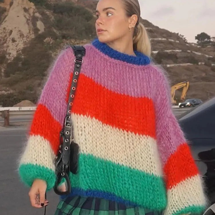 Mohair_Sweaters_for_Women_Knit_Oversized_Striped_Hollow_Out_Sweater