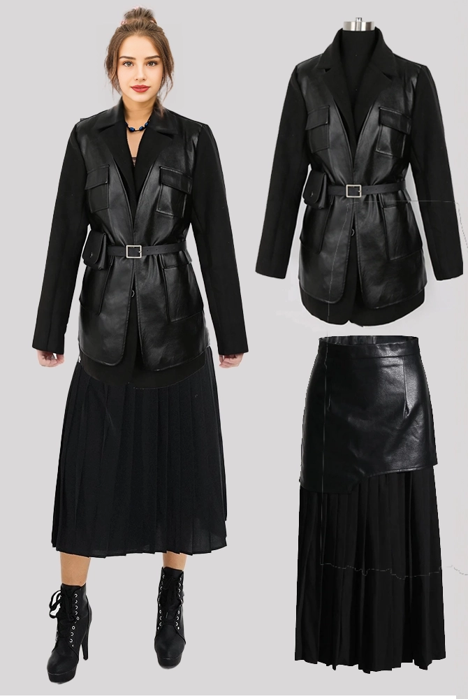 Outfit_Sets_PU_leather_wool_blend_coat_paired_with_a_trendy_leather_and_pleated_skirt1