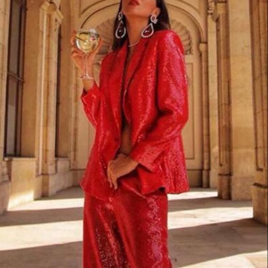 Party Jacket+Pants Women's Two-piece Suit luxury Sequins Birthday Party Prom Custom Dresses Womens Clothing Short Sets