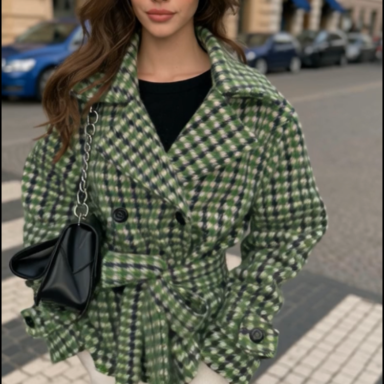 Short_Wool_Coat_ASHORE_Modern_Vintage_Houndstooth_Wool_Fabric-3