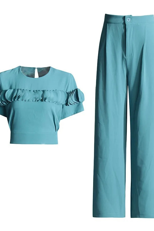 Spring_Summer_Two_Piece_Set_For_Women_O_Neck_Short_Sleeve_Spliced_Lace_Up_Vest_High_Waist_Wide_Leg_Pant_Chic_Sets_Female2