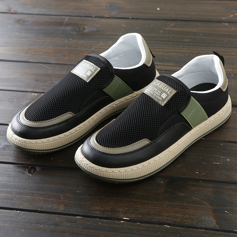 Spring and summer men's lazy shoes mesh non-slip flat shoes men's sneakers-4