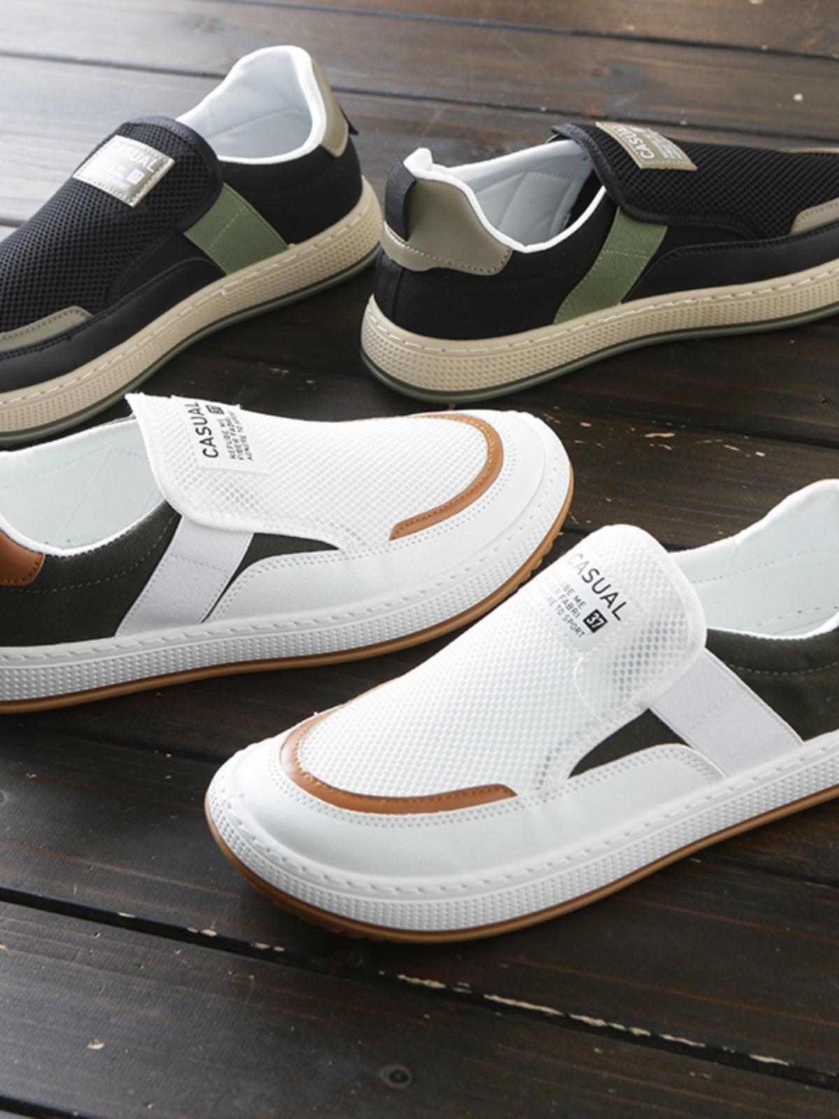 Spring and summer men's lazy shoes mesh non-slip flat shoes men's sneakers-6