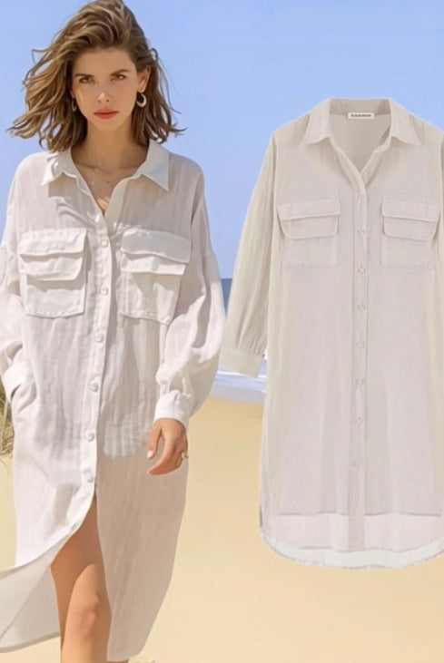 Summer_Luxury_Comfort_Linen_Shirt_Long_Dress_Beach_Anti_UV_Piece-3
