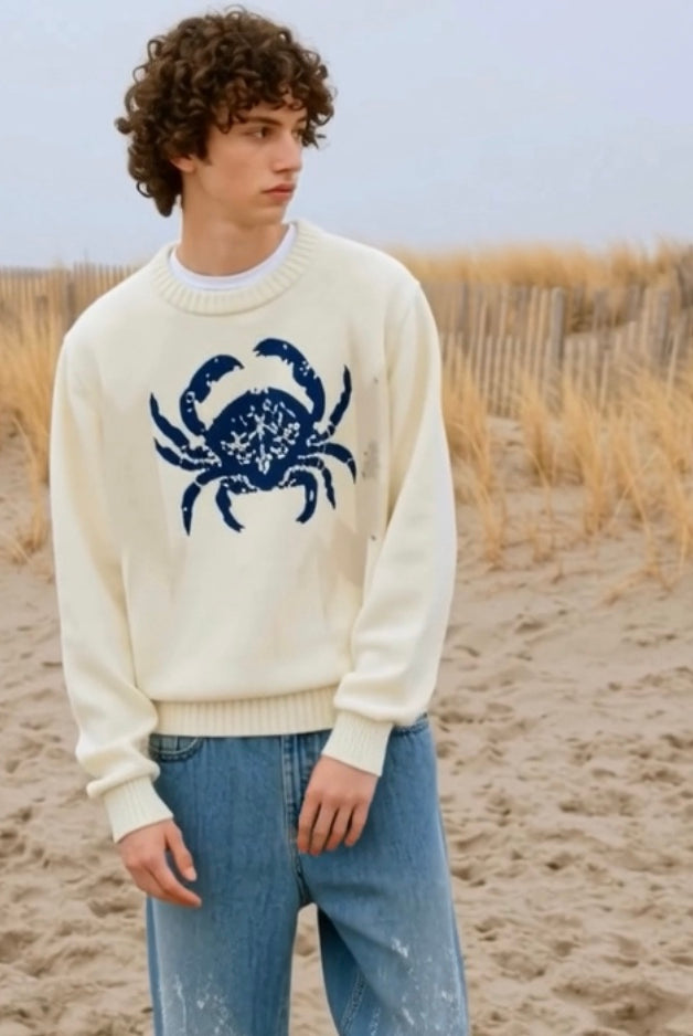 The_Ocean_Life_Ashore_Unisex_Crab_Jacquard_Sweater_Jumpers-10