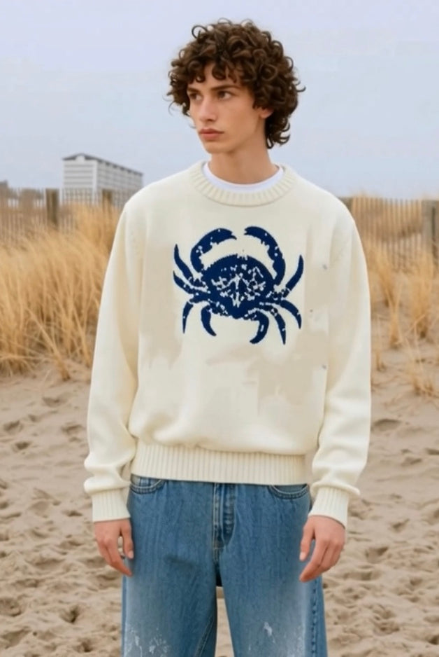 The_Ocean_Life_Ashore_Unisex_Crab_Jacquard_Sweater_Jumpers-8