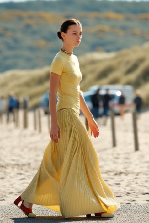 Tshirt_Pleated_Satin_Maxi_Dress_Ashore_Design-1