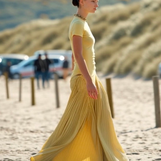 Tshirt_Pleated_Satin_Maxi_Dress_Ashore_Design-2