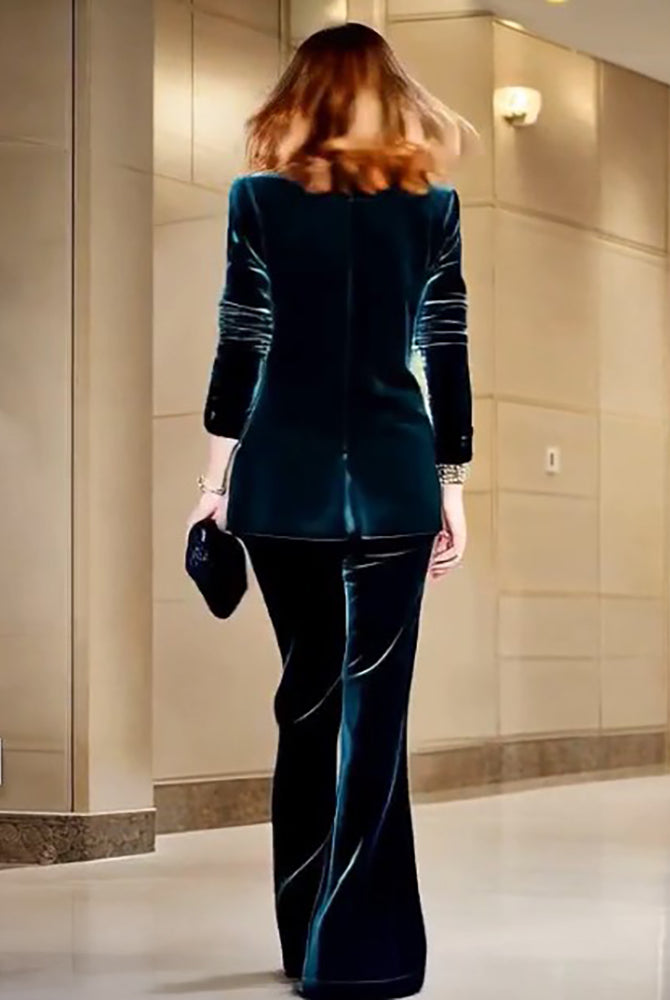 Velvet_Blazer_Pants_Women_Set_Purple_Brown_Autumn_Winter_New-3