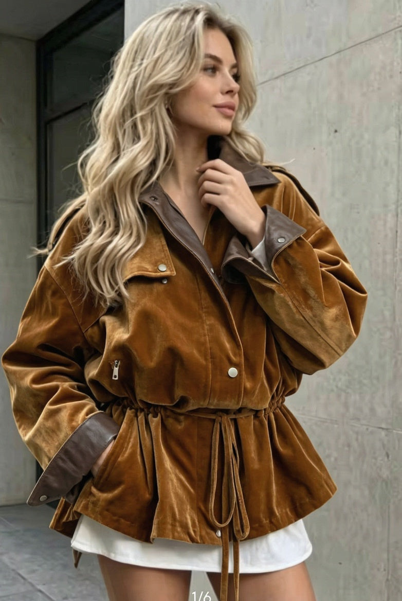 Velvet_Trench_Coat_ASHORE_Golden_Velvet_Utility_Windbreaker_Coat-3