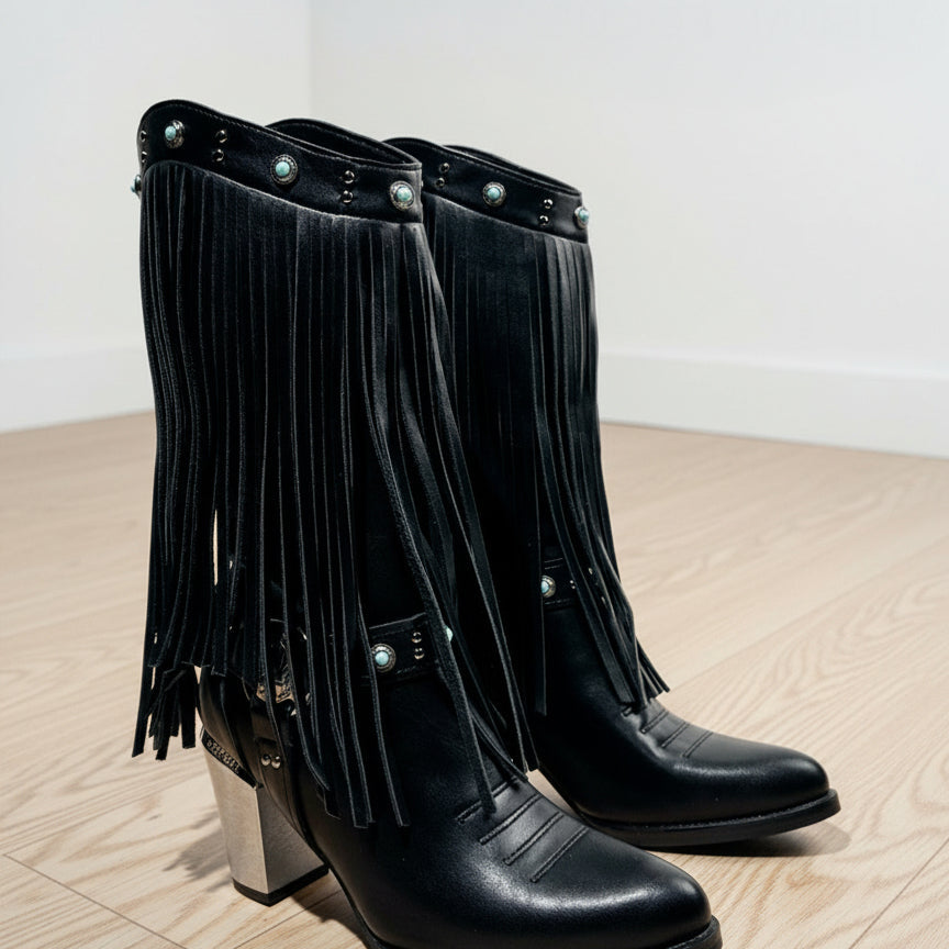 Western_Tassel_Cowgirl_Black_Boots-1
