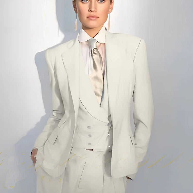 Women's Single Breasted 3 Piece Suit -Jacket, Vest and Pants for Formal Events Weddings, Cocktail Parties and Proms (Copy)