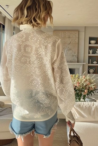 Women_3D_Raised_Jacquard_Knitted_Tops_Blouse_with_curl_edge-3