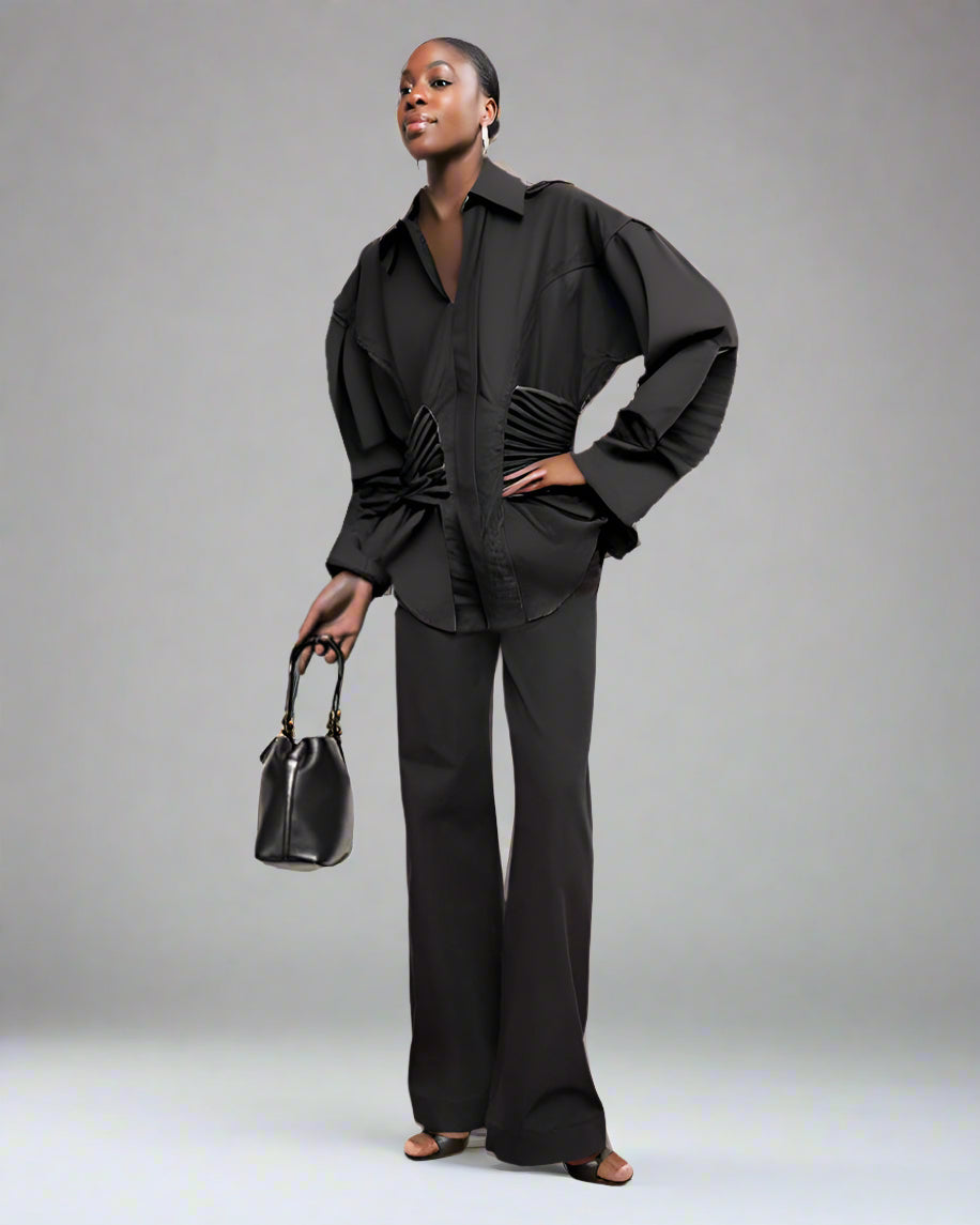 Women_Long_Sleeve_Shirt_Bandage_Slim_Waist_Full_Sleeve_Solid_White_Black_slim_Blouse_Female_Tops_New_Ashore_Shop-1