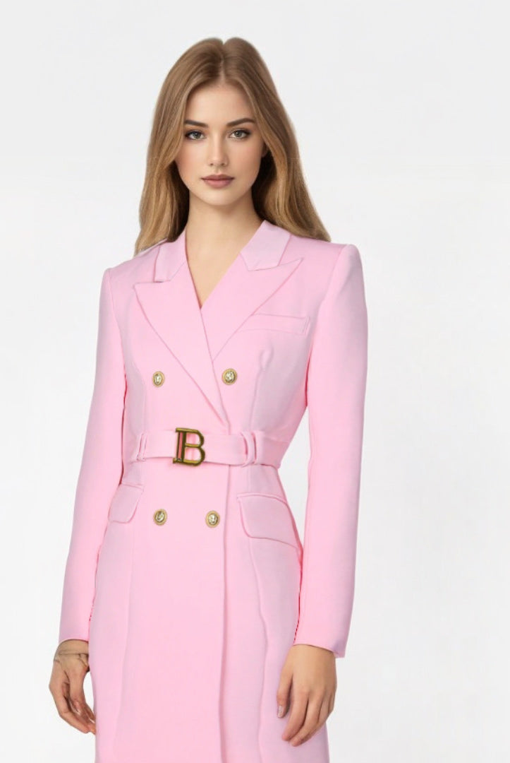 Women_bright_colors_double_breasted_suit_dress_long_sleeve_for_formal_occasions-pink