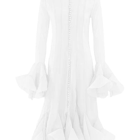 Women_long_sleeve_layered_ruffled_hem_short_and_long_dresses-7
