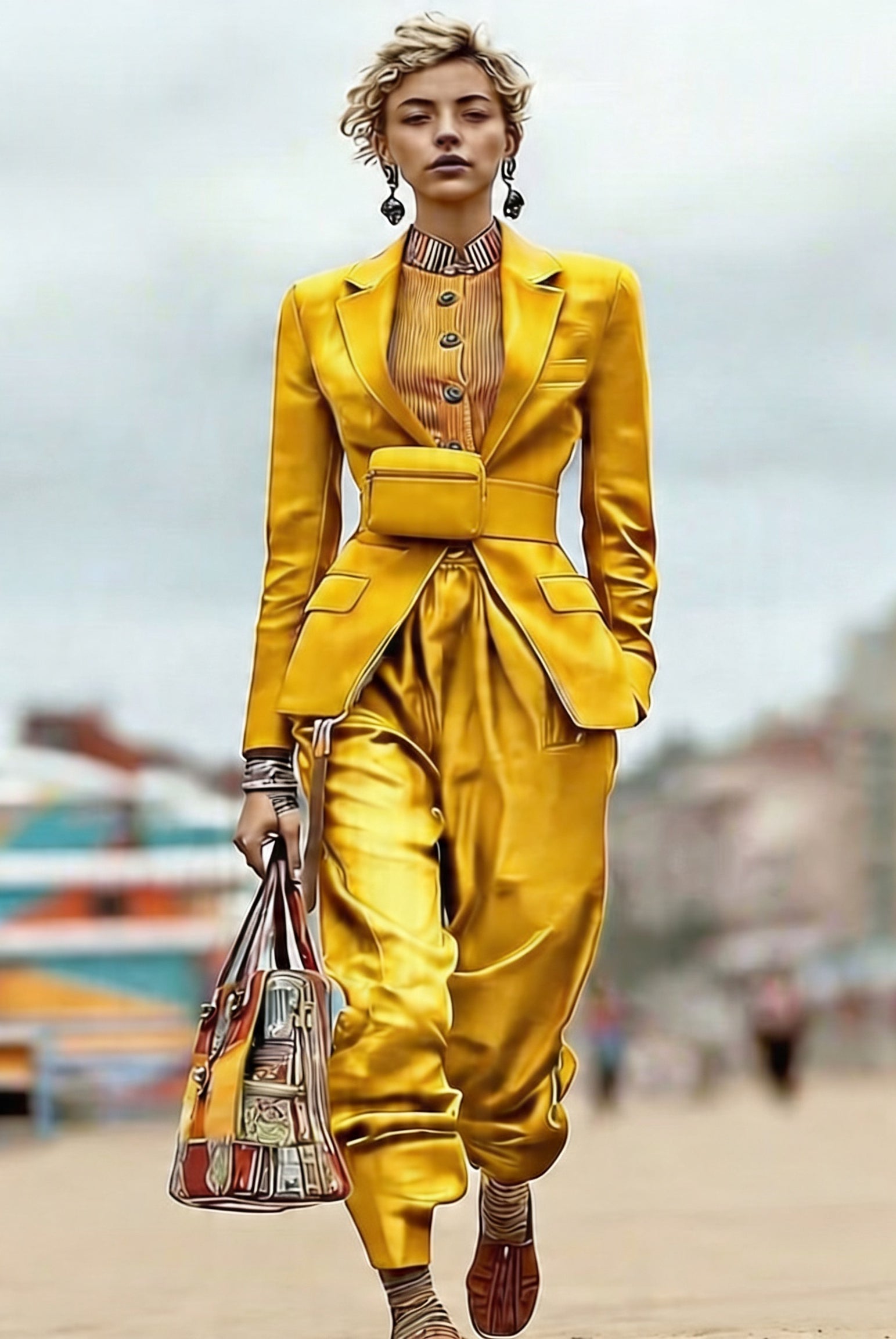 Yellow_Blazer_and_loose_Thin_Satin_Pant_Sets_Ashore-2