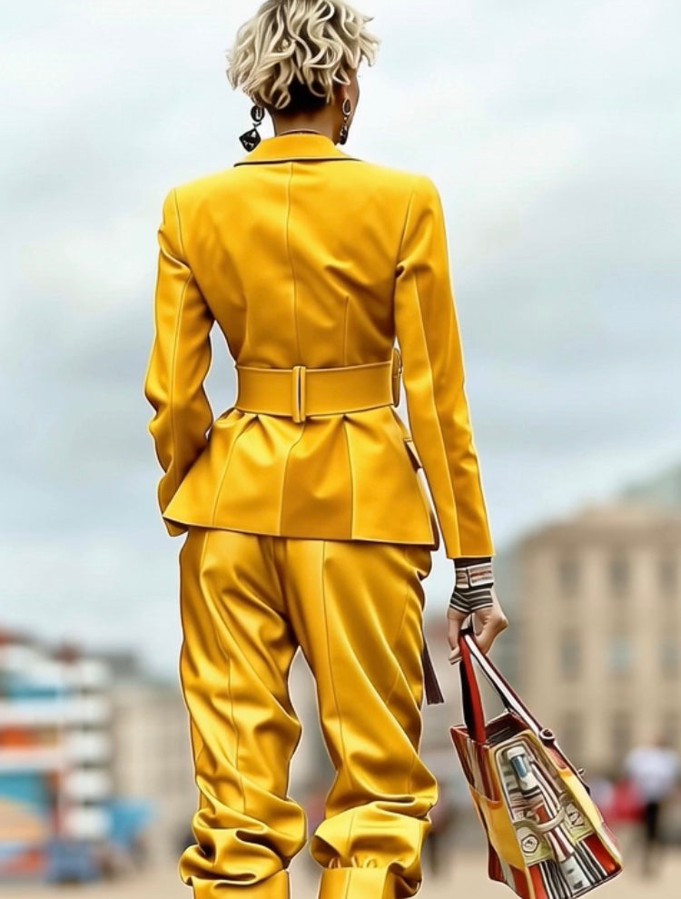 Yellow_Blazer_and_loose_Thin_Satin_Pant_Sets_Ashore-5