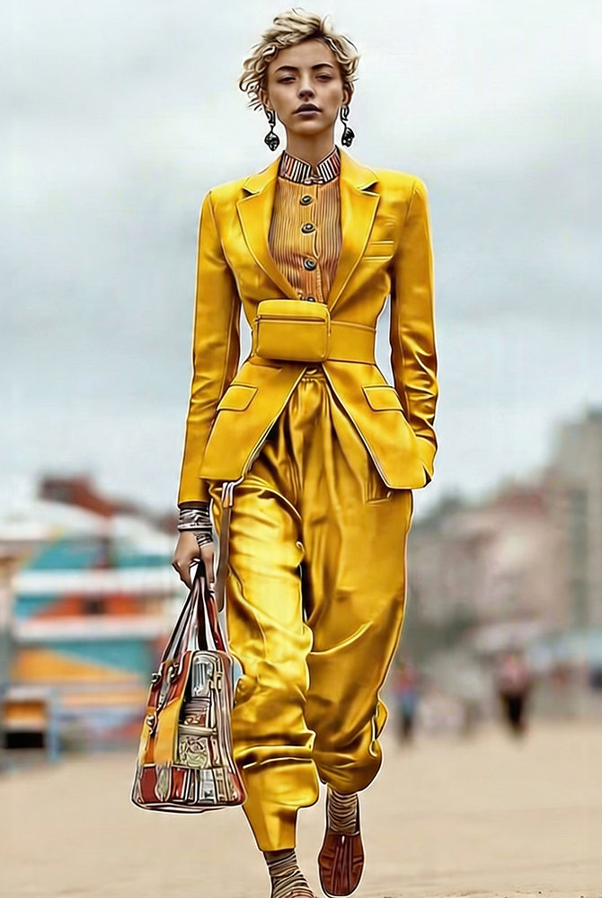 Yellow_Blazer_and_loose_Thin_Satin_Pant_Sets_Ashore