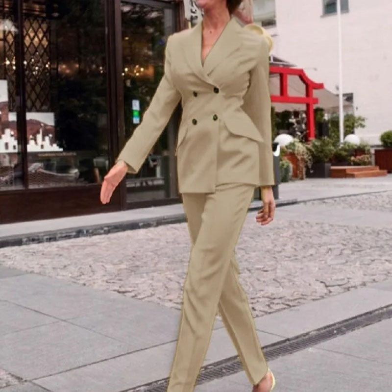 Sophisticated and Modern Women Two-Piece Pant Suit Set Custom Size Supported