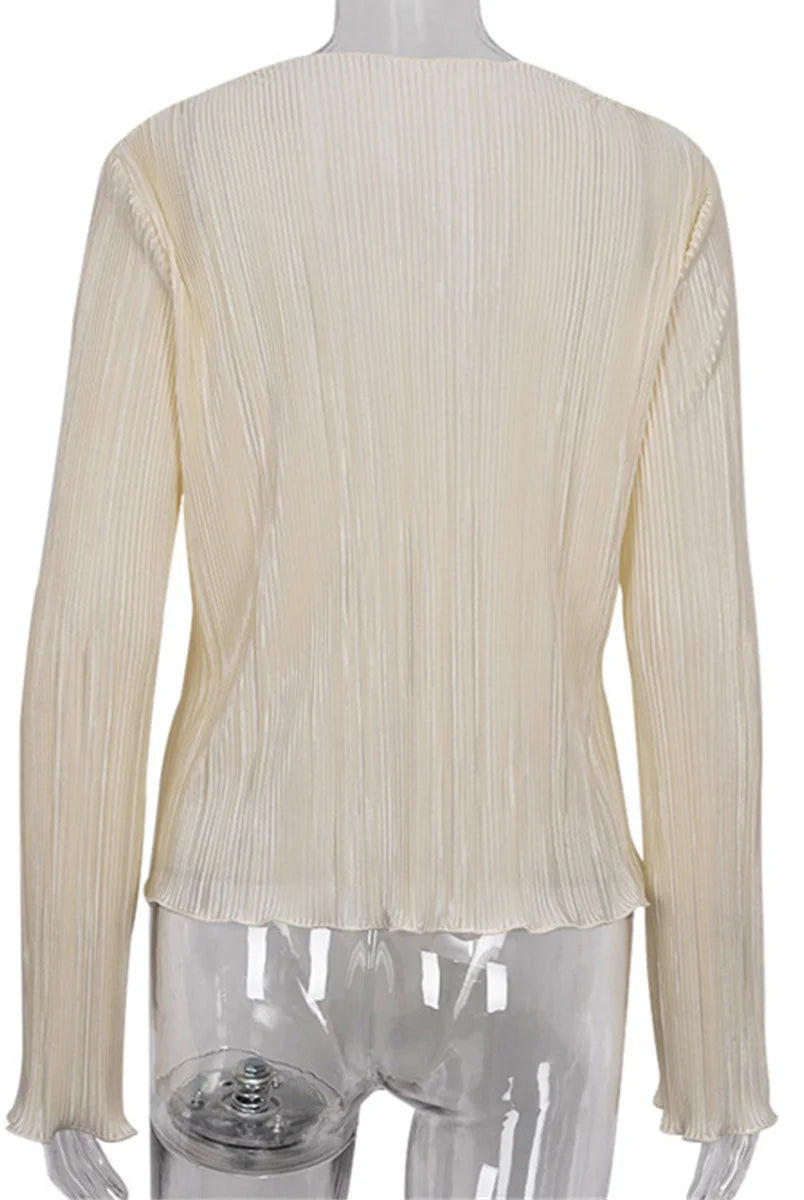 ashoreshop-Women-Pleated-Plain-Shirts-Spring-Fall-Chic-Long-Flare-Sleeve-V-Neck-Tie-Up-Cardigans-10