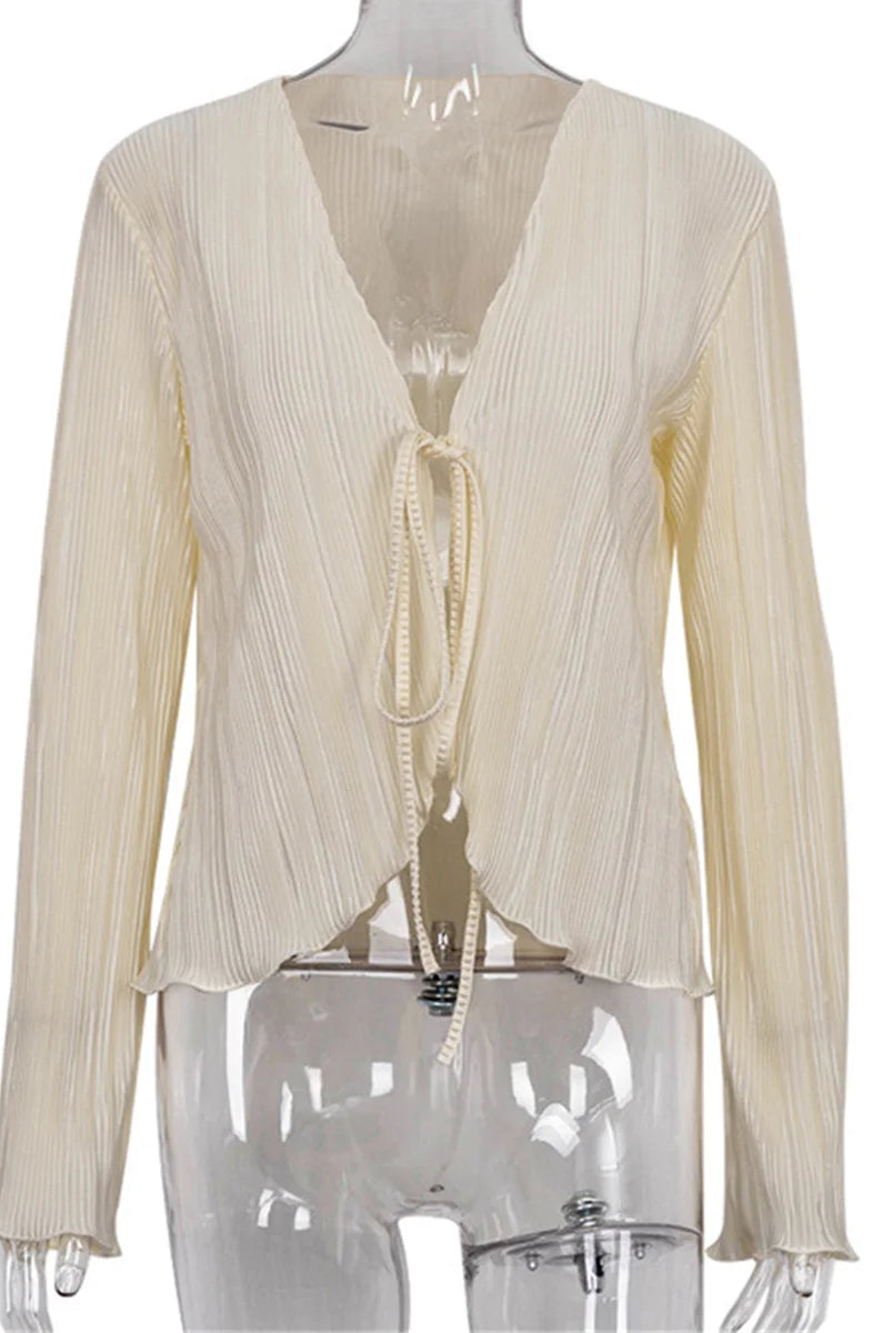 ashoreshop-Women-Pleated-Plain-Shirts-Spring-Fall-Chic-Long-Flare-Sleeve-V-Neck-Tie-Up-Cardigans-7