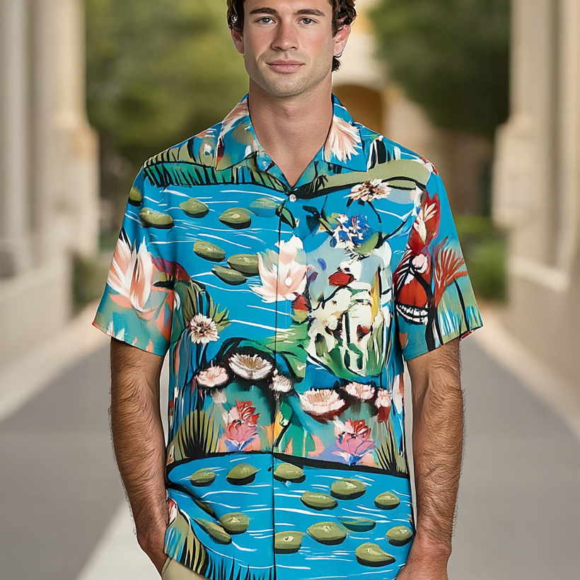 Ashore®️ Mens Vacation Hawaii Short Sleeve Shirts