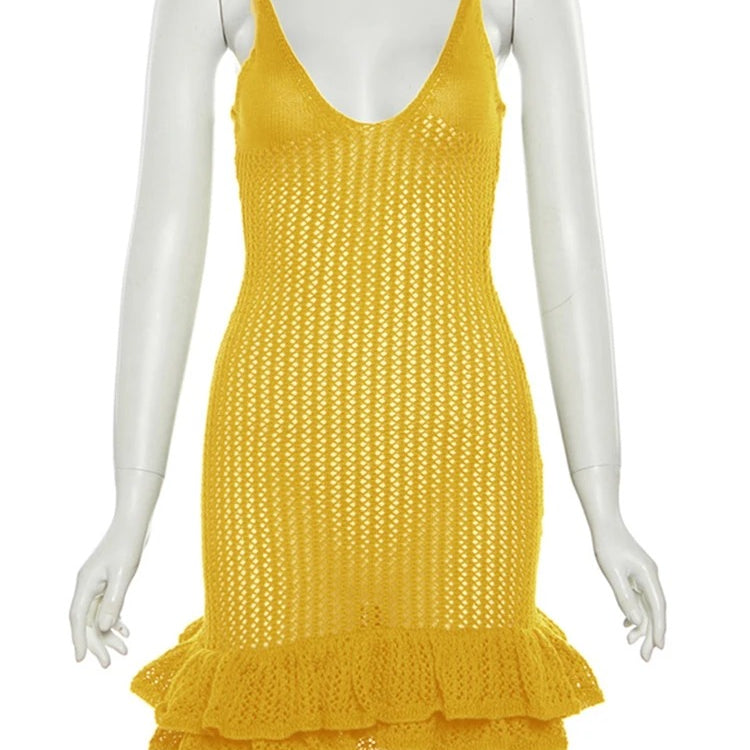 Ashore Shop Beach Mini Mesh Dress vibrant turquoise blue mesh mini dress