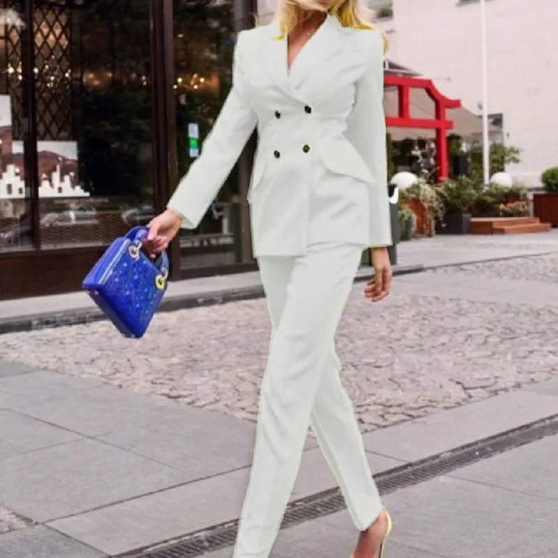 Sophisticated and Modern Women Two-Piece Pant Suit Set Custom Size Supported