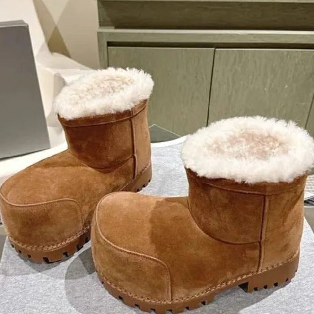 Ashore Shop Women's Winter Comfortable and Warm Big Toe Boots short and long version boots