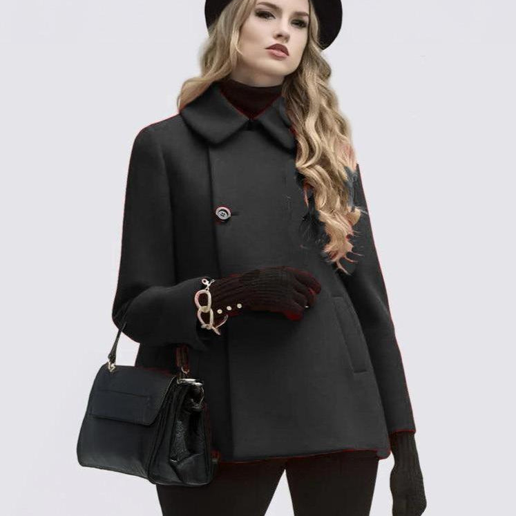 Classic Vintage Short A-Line Woolen Coat