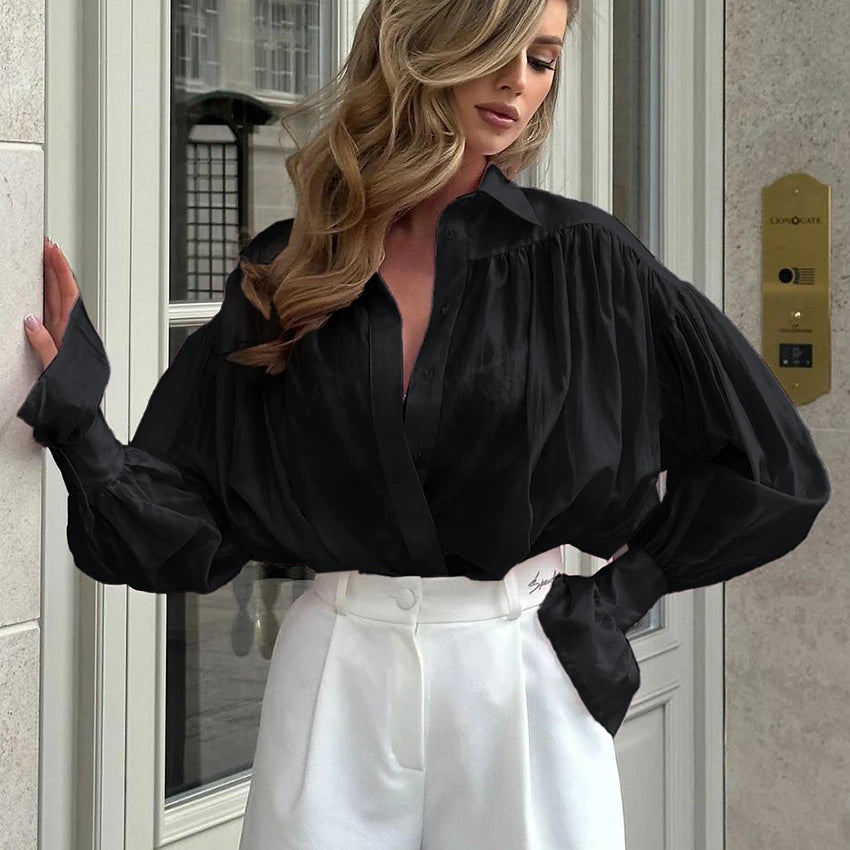 2025 Light Weight elegant loose fit women shirt and blouse description