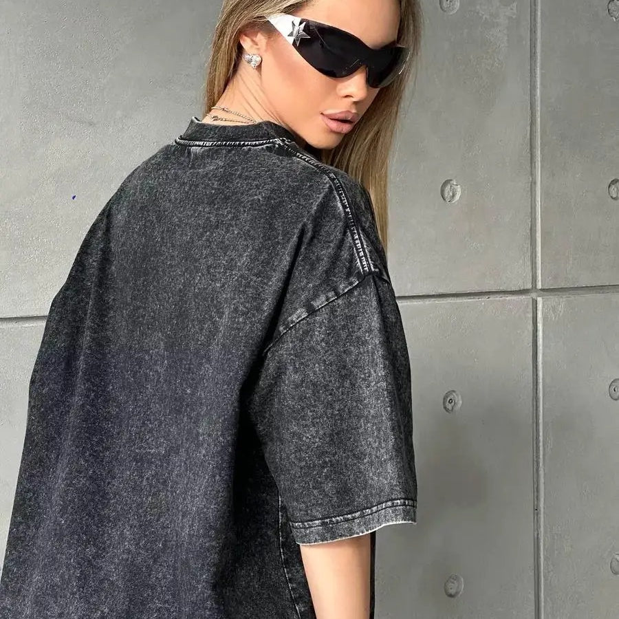 Women’s Ashore Sand Washed Seashore Shades Short Sleeve Tee Unisex