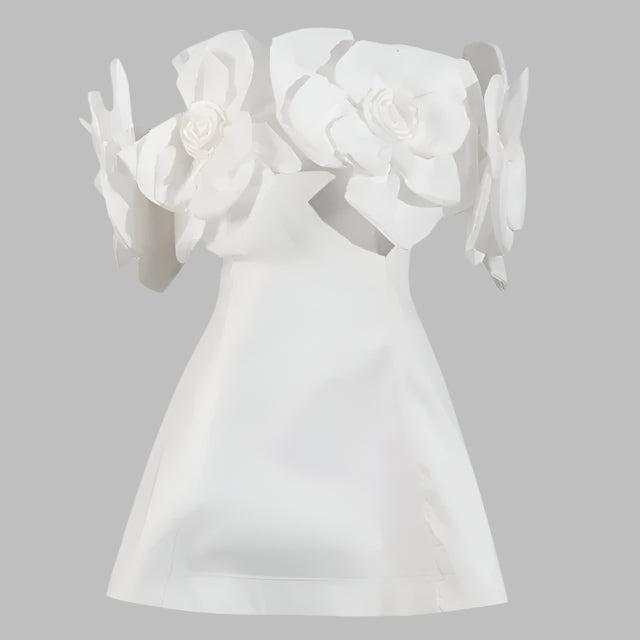 Ashore Shop Summer Mini Dresses 3D Flower Dresses