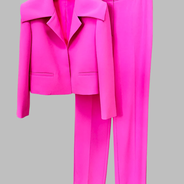 Ashore Shop Women's Designer Fuchsia Color Tow Piece Suit Sets