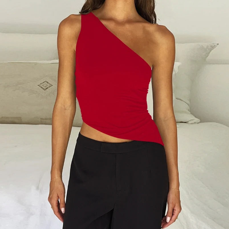 Unsymmetrical Tank Top Ashore Shop Summer Basics Tank Tops